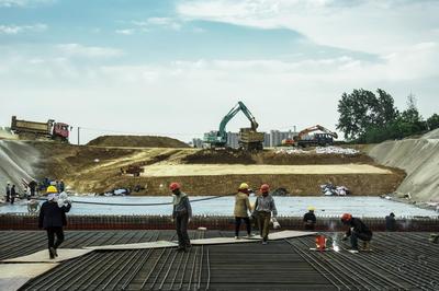 安徽肥西 大建设工地如火如荼 工程热潮彰显发展活力